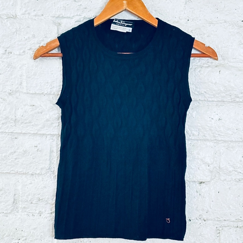Salvatore Ferragamo Black Sweaters   vest size S